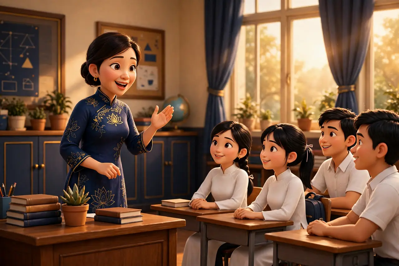 Giáo viên chủ nhiệm đúc kết buổi sinh hoạt trước lớp